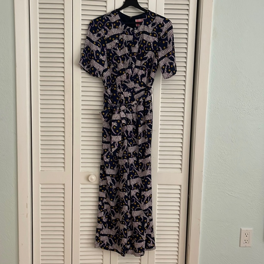 COPY - Kate Spade Panther Print Jumpsuit w/ Bow Tie